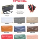 2066 White Quality Double Zip Wallet 12pcs Up $2.5 each