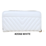 2066 White Quality Double Zip Wallet 12pcs Up $2.5 each